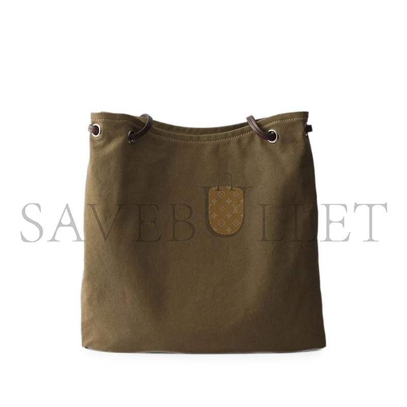 PRADA ROUTE CANVAS AND LEATHER SHOULDER BAG 1BC293 (39*34cm)